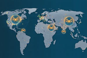 Global drone incident map visualization